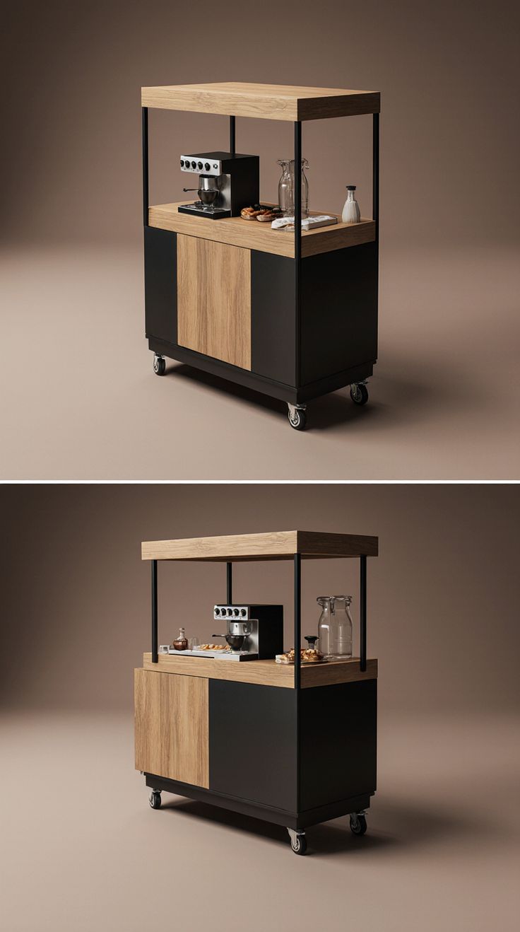 Contoh gerobak custom coffee cart untuk usaha Tebing Tinggi