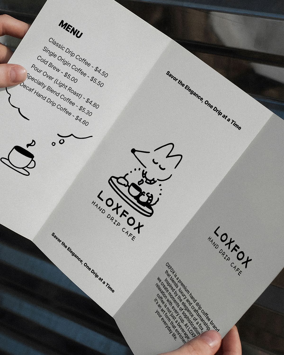 Cetak menu brosur cafe