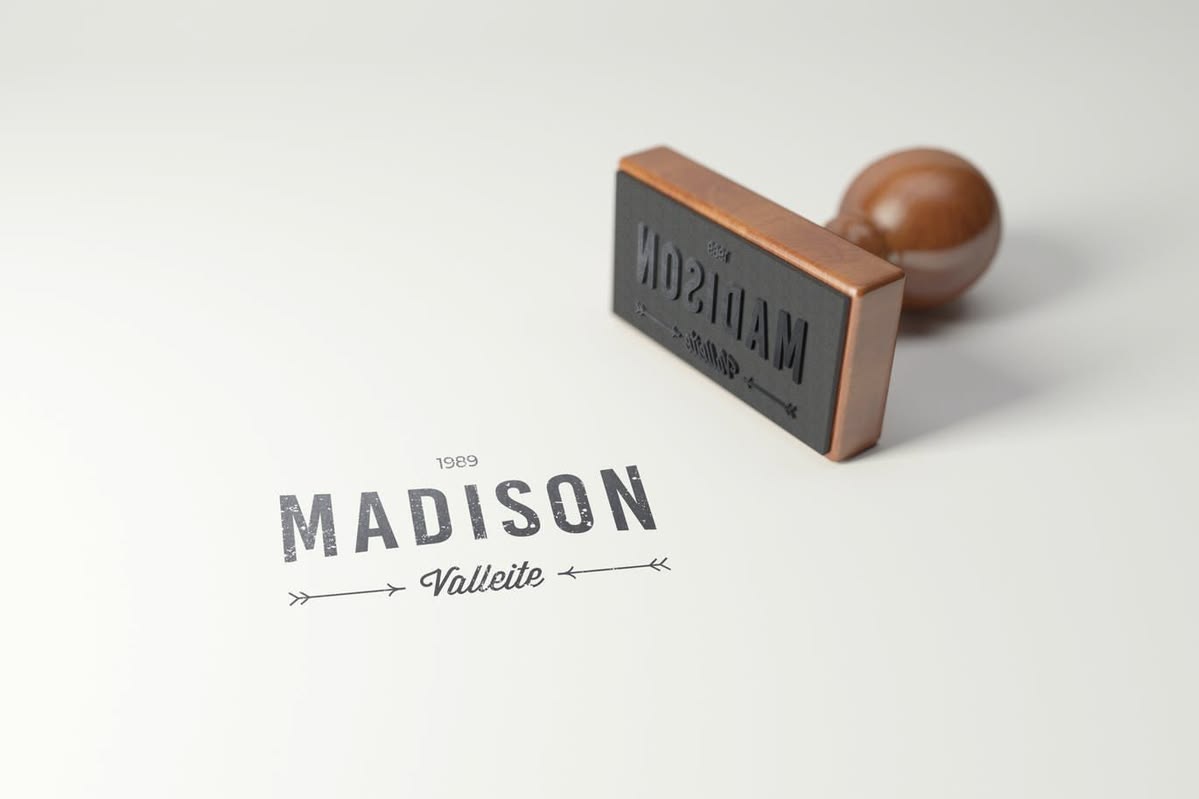 Stempel custom kayu flash